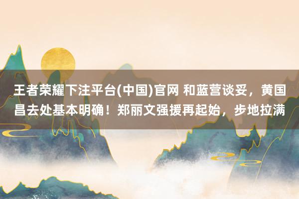 王者荣耀下注平台(中国)官网 和蓝营谈妥，黄国昌去处基本明确！郑丽文强援再起始，步地拉满