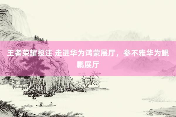 王者荣耀投注 走进华为鸿蒙展厅，参不雅华为鲲鹏展厅
