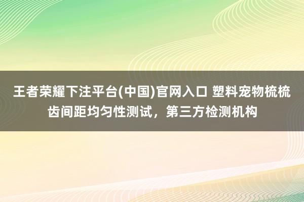 王者荣耀下注平台(中国)官网入口 塑料宠物梳梳齿间距均匀性测试，第三方检测机构