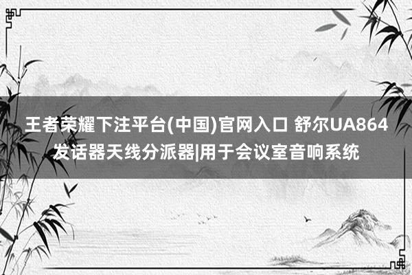 王者荣耀下注平台(中国)官网入口 舒尔UA864发话器天线分派器|用于会议室音响系统