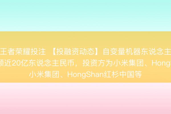 王者荣耀投注 【投融资动态】自变量机器东说念主B轮融资，融资额近20亿东说念主民币，投资方为小米集团、HongShan红杉中国等